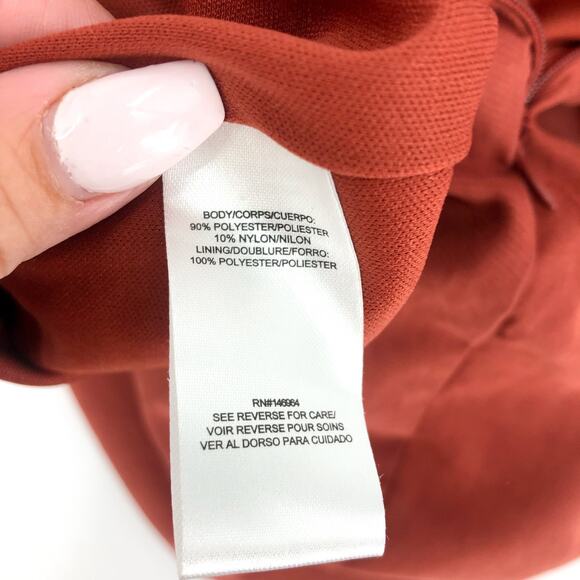 JULIA JORDAN Women's Twist Front Dress Size 14 Rust Orange Flutter Sleeve NWOT - Picture 13 of 13